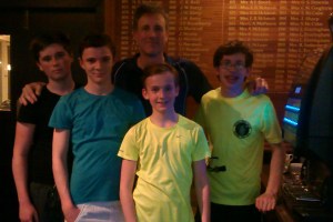 Calum, Mark, Steve and Oli (and me)