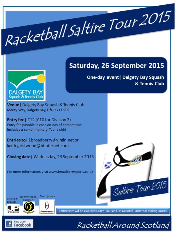 Racketball Around Scotland Tour - Dalgety Bay - 26 Sept 2015