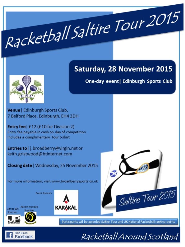 Racketball Around Scotland Tour -Edinburgh Sports Club - 28 November 2015