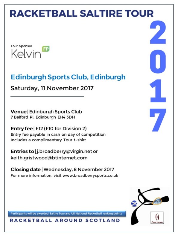 Racketball Tour - Edinburgh, Nov 2017