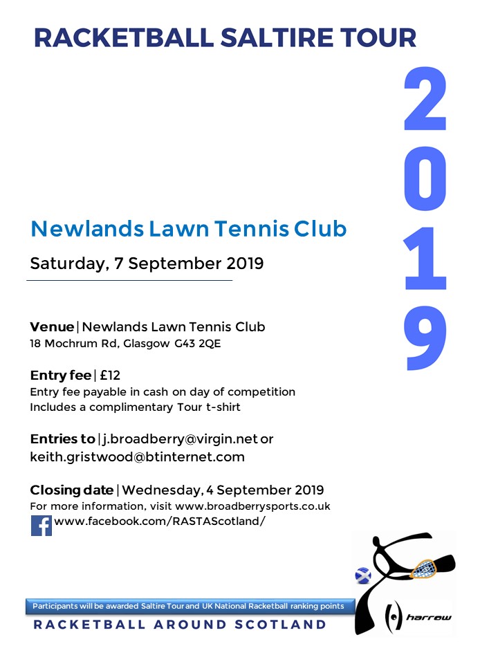 Racketball Around Scotland Tour - Newlands - 7 September 2019
